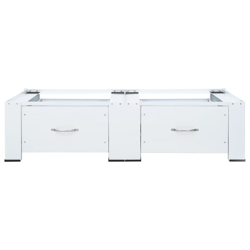 Load image into Gallery viewer, Vidaxl dubbele wasmachine sokkel met lades wit
