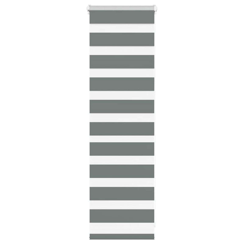 Load image into Gallery viewer, Vidaxl zebra rolgordijn 45x100 cm stofbreedte 40,9 cm donkergrijs

