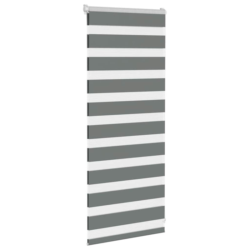 Load image into Gallery viewer, Vidaxl zebra rolgordijn 65x100 cm stofbreedte 60,9 cm donkergrijs
