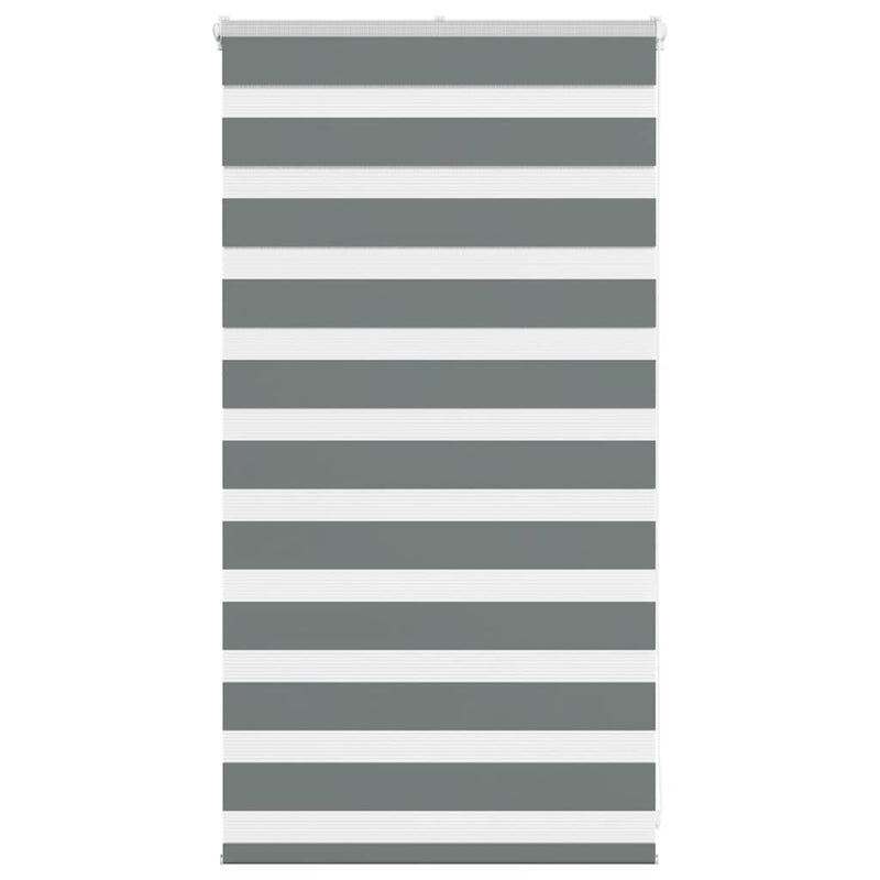 Load image into Gallery viewer, Vidaxl zebra rolgordijn 75x100 cm stofbreedte 70,9 cm donkergrijs
