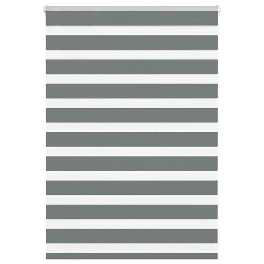 Vidaxl zebra rolgordijn 95x100 cm stofbreedte 90,9 cm donkergrijs