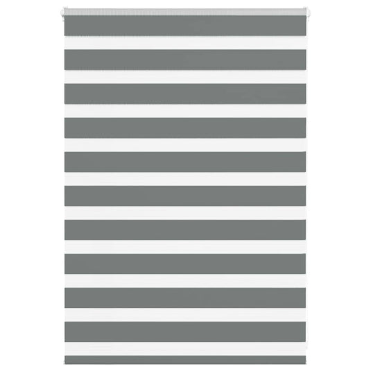Vidaxl zebra rolgordijn 105x100 cm stofbreedte 100,9 cm donkergrijs
