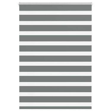 Vidaxl zebra rolgordijn 115x100 cm stofbreedte 110,9 cm donkergrijs
