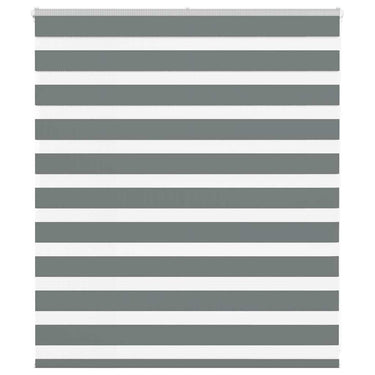Vidaxl zebra rolgordijn 135x100 cm stofbreedte 130,9 cm donkergrijs