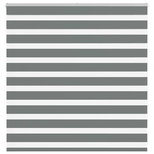 Vidaxl zebra rolgordijn 140x100 cm stofbreedte 135,9 cm donkergrijs