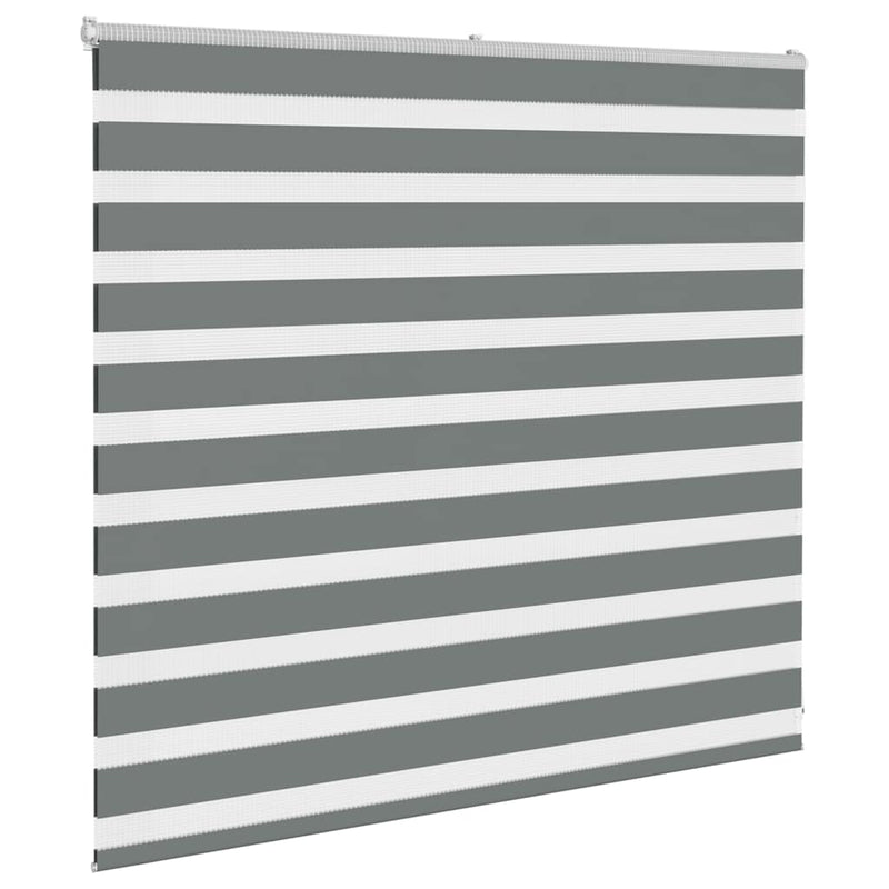 Load image into Gallery viewer, Vidaxl zebra rolgordijn 155x100 cm stofbreedte 150,9 cm donkergrijs
