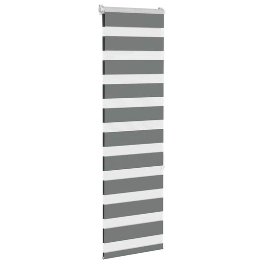 Vidaxl zebra rolgordijn 45x150 cm stofbreedte 40,9 cm donkergrijs