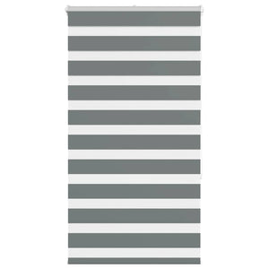 Vidaxl zebra rolgordijn 85x150 cm stofbreedte 80,9 cm donkergrijs