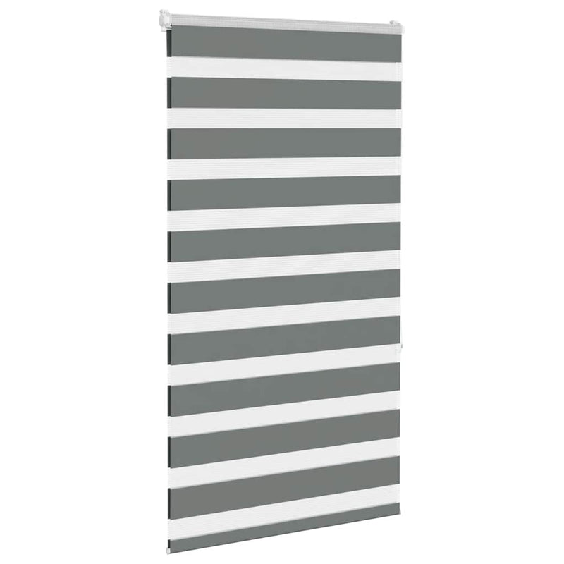 Load image into Gallery viewer, Vidaxl zebra rolgordijn 85x150 cm stofbreedte 80,9 cm donkergrijs
