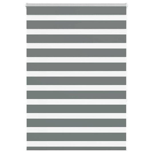 Vidaxl zebra rolgordijn 95x150 cm stofbreedte 90,9 cm donkergrijs