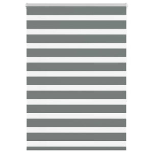 Vidaxl zebra rolgordijn 100x150 cm stofbreedte 95,9 cm donkergrijs