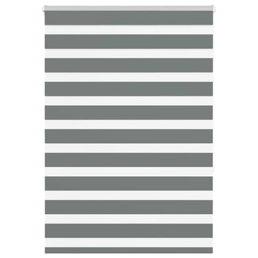 Vidaxl zebra rolgordijn 100x150 cm stofbreedte 95,9 cm donkergrijs