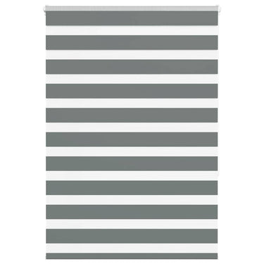 Vidaxl zebra rolgordijn 105x150 cm stofbreedte 100,9 cm donkergrijs