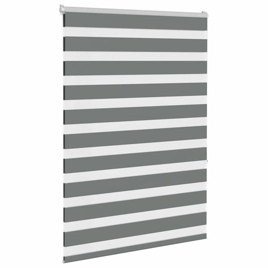 Vidaxl zebra rolgordijn 105x150 cm stofbreedte 100,9 cm donkergrijs