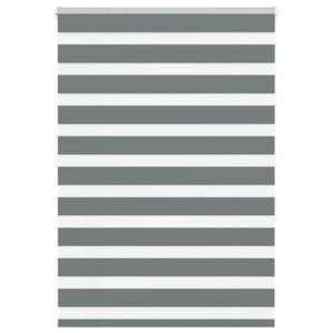 Vidaxl zebra rolgordijn 110x150 cm stofbreedte 105,9 cm donkergrijs