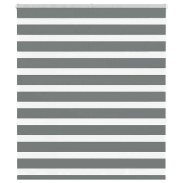Vidaxl zebra rolgordijn 120x150 cm stofbreedte 115,9 cm donkergrijs