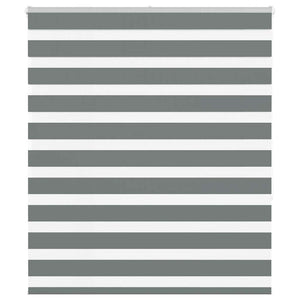 Vidaxl zebra rolgordijn 130x150 cm stofbreedte 125,9 cm donkergrijs
