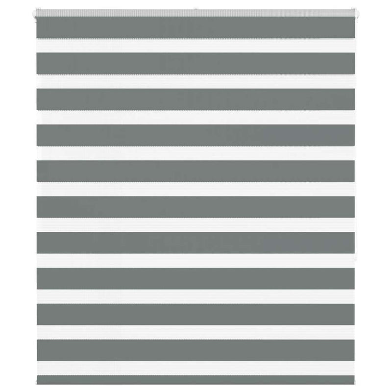 ギャラリービューアに画像をロードする, Vidaxl zebra rolgordijn 130x150 cm stofbreedte 125,9 cm donkergrijs
