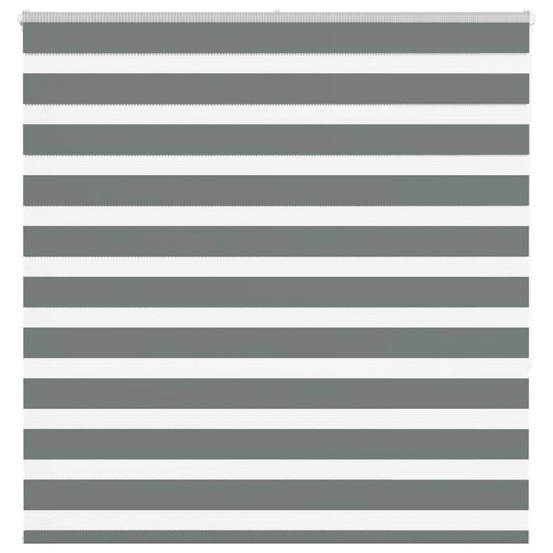 Afbeelding laden in galerijviewer, Vidaxl zebra rolgordijn 150x150 cm stofbreedte 145,9 cm donkergrijs
