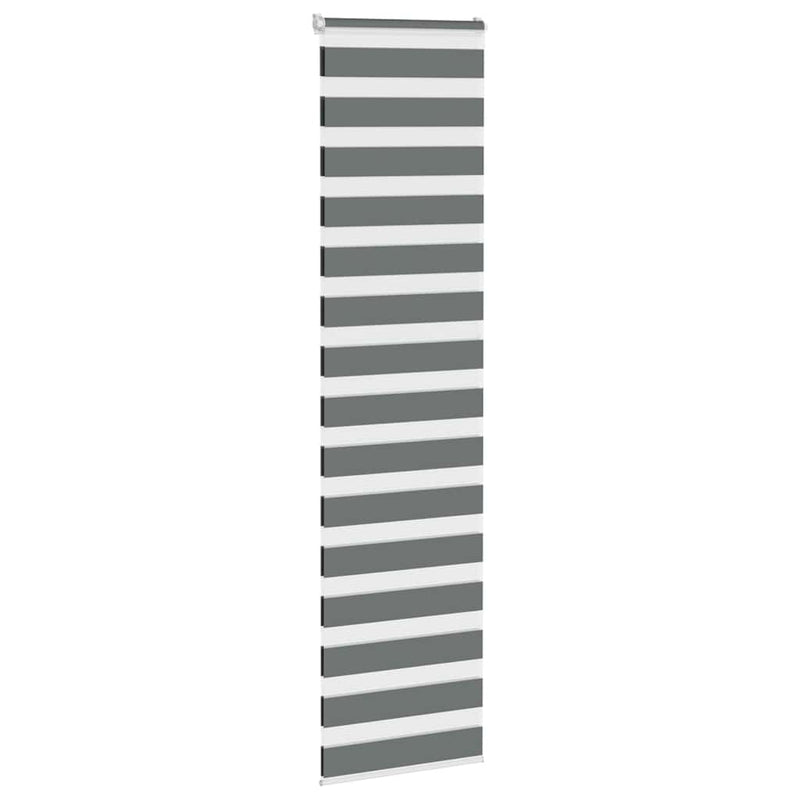 Load image into Gallery viewer, Vidaxl zebra rolgordijn 65x200 cm stofbreedte 60,9 cm donkergrijs

