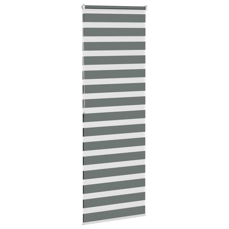 Load image into Gallery viewer, Vidaxl zebra rolgordijn 80x200 cm stofbreedte 75,9 cm donkergrijs

