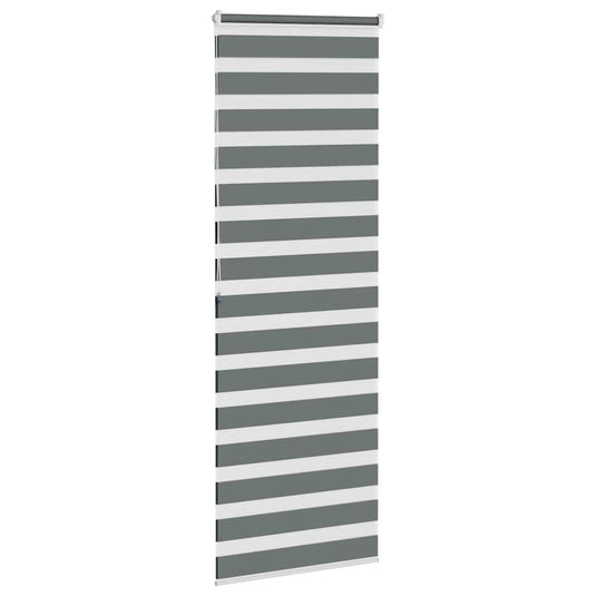 Vidaxl zebra rolgordijn 80x200 cm stofbreedte 75,9 cm donkergrijs