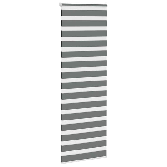 Vidaxl zebra rolgordijn 85x200 cm stofbreedte 80,9 cm donkergrijs