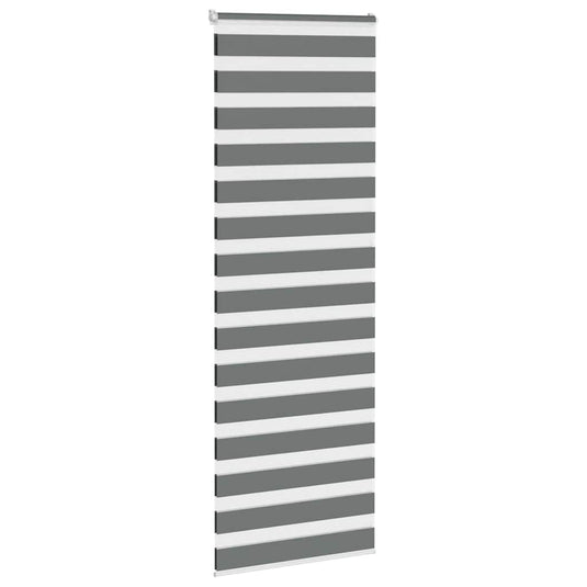 Vidaxl zebra rolgordijn 90x200 cm stofbreedte 85,9 cm donkergrijs
