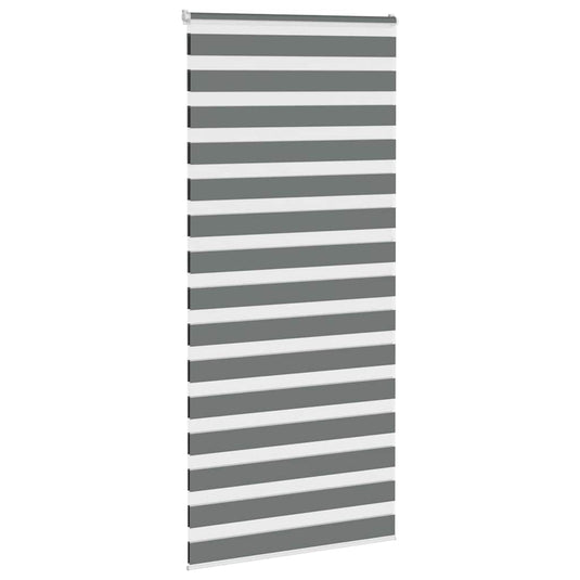 Vidaxl zebra rolgordijn 100x200 cm stofbreedte 95,9 cm donkergrijs