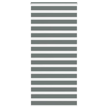 Vidaxl zebra rolgordijn 105x200 cm stofbreedte 100,9 cm donkergrijs