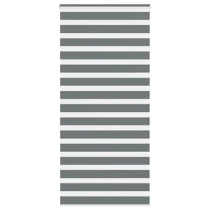 Vidaxl zebra rolgordijn 110x200 cm stofbreedte 105,9 cm donkergrijs