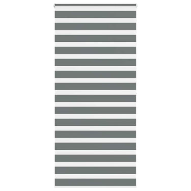 Vidaxl zebra rolgordijn 110x200 cm stofbreedte 105,9 cm donkergrijs