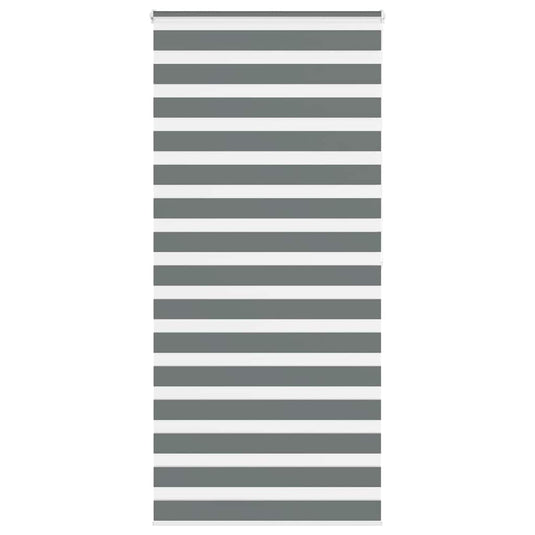 Vidaxl zebra rolgordijn 110x200 cm stofbreedte 105,9 cm donkergrijs