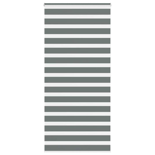 Vidaxl zebra rolgordijn 115x200 cm stofbreedte 110,9 cm donkergrijs