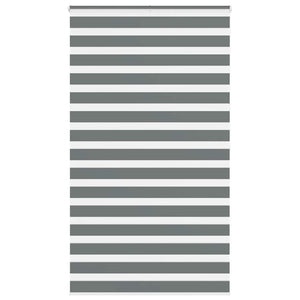 Vidaxl zebra rolgordijn 135x200 cm stofbreedte 130,9 cm donkergrijs