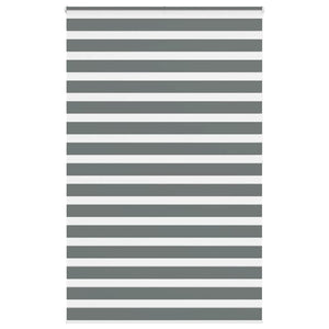 Vidaxl zebra rolgordijn 145x200 cm stofbreedte 140,9 cm donkergrijs