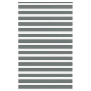 Vidaxl zebra rolgordijn 150x200 cm stofbreedte 145,9 cm donkergrijs