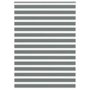 Vidaxl zebra rolgordijn 160x200 cm stofbreedte 155,9 cm donkergrijs