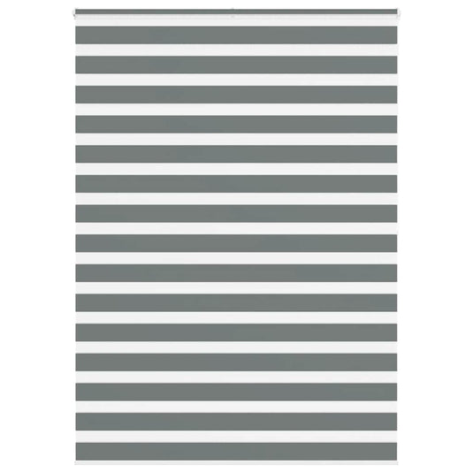 Vidaxl zebra rolgordijn 160x200 cm stofbreedte 155,9 cm donkergrijs