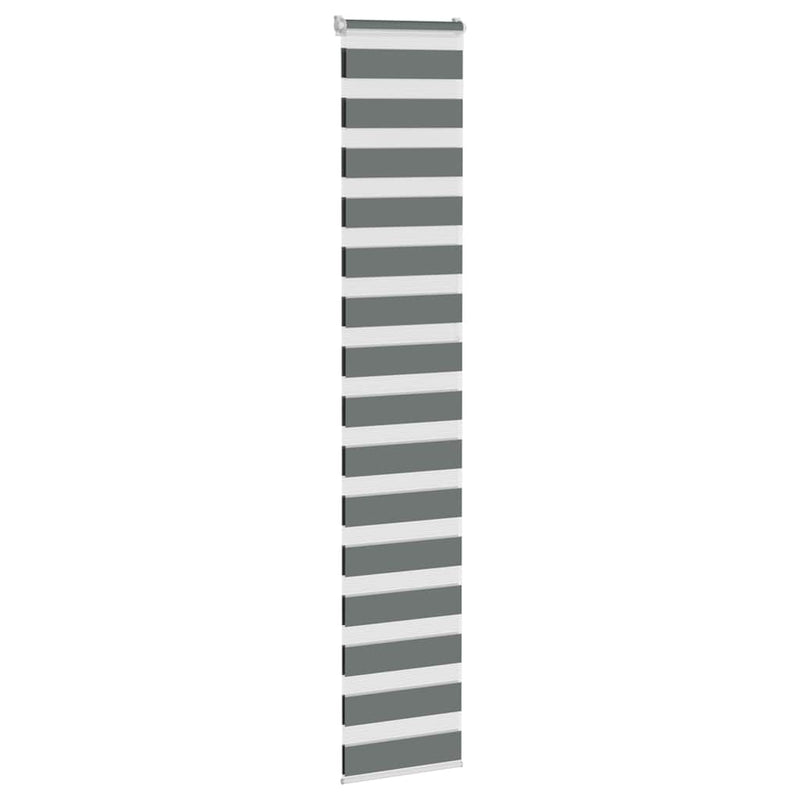 Load image into Gallery viewer, Vidaxl zebra rolgordijn 40x230 cm stofbreedte 35,9 cm donkergrijs
