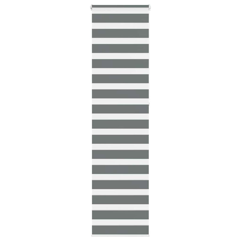 Load image into Gallery viewer, Vidaxl zebra rolgordijn 55x230 cm stofbreedte 50,9 cm donkergrijs
