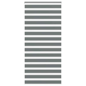 Vidaxl zebra rolgordijn 105x230 cm stofbreedte 100,9 cm donkergrijs