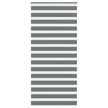 Vidaxl zebra rolgordijn 115x230 cm stofbreedte 110,9 cm donkergrijs