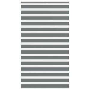 Vidaxl zebra rolgordijn 130x230 cm stofbreedte 125,9 cm donkergrijs