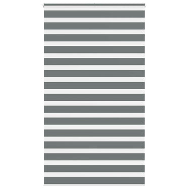 Vidaxl zebra rolgordijn 130x230 cm stofbreedte 125,9 cm donkergrijs