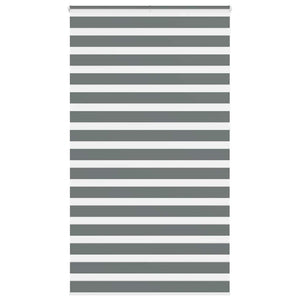 Vidaxl zebra rolgordijn 135x230 cm stofbreedte 130,9 cm donkergrijs
