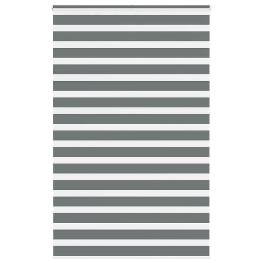 Vidaxl zebra rolgordijn 140x230 cm stofbreedte 135,9 cm donkergrijs