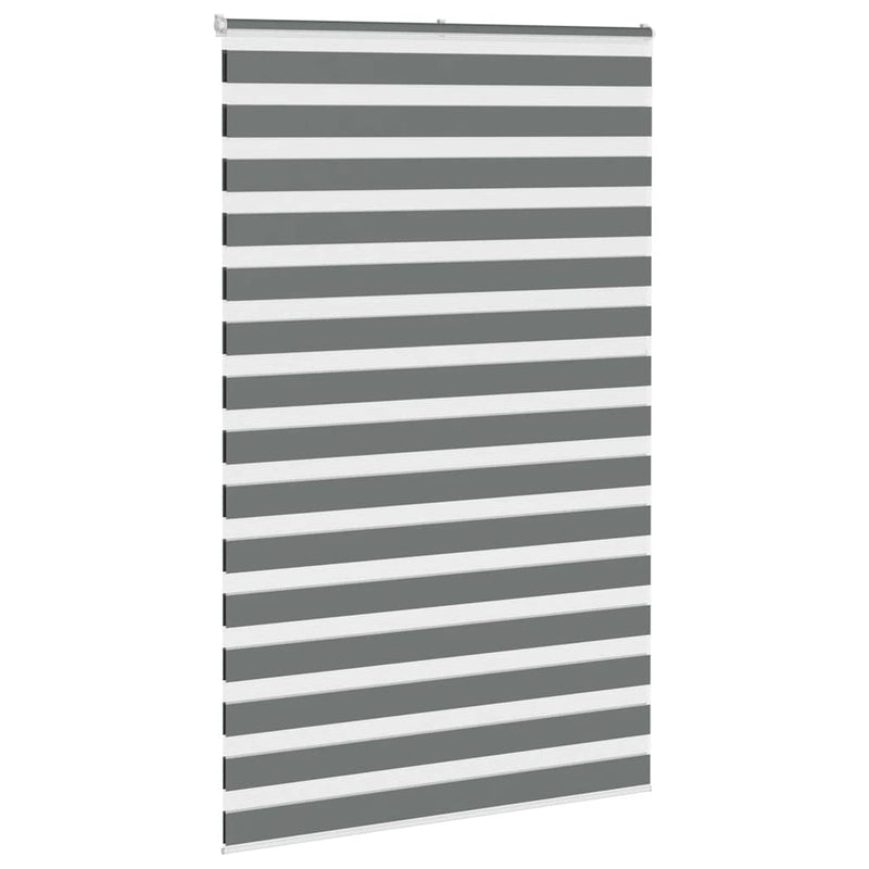 Load image into Gallery viewer, Vidaxl zebra rolgordijn 140x230 cm stofbreedte 135,9 cm donkergrijs
