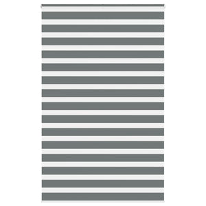 Vidaxl zebra rolgordijn 145x230 cm stofbreedte 140,9 cm donkergrijs