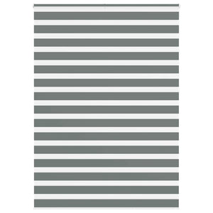 Vidaxl zebra rolgordijn 160x230 cm stofbreedte 155,9 cm donkergrijs